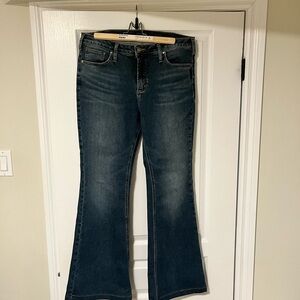 Silver Jeans Dark Blue Flare Leg Denim HiGh Note Size 33